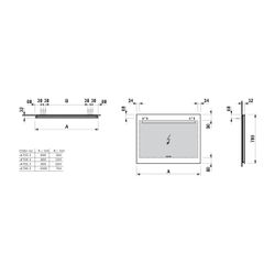 Laufen Spiegel Leelo, LED-Beleuchtung+Ambientelicht+3 Touchsensoren 1000x700mm, ... LAUFEN-H4476639501441 7612738938161 (Abb. 1)
