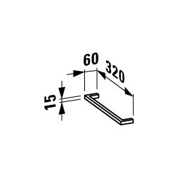 Laufen Handtuchhalter 60x320x15mm, Mattschwarz, Aluminium... LAUFEN-H4909511060001 7612738352059 (Abb. 1)