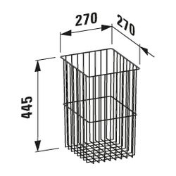 Laufen BASE Wäschekorb 445x270x270mm, für Hochschrank... LAUFEN-H4930201100001 7612738916022 (Abb. 1)