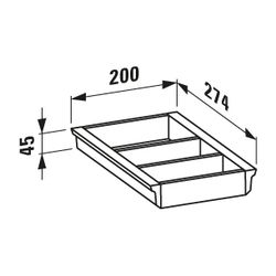 Laufen Ordnungssystem SPACE 274x200x45mm, Weiß, für Waschtischunterbauten... LAUFEN-H4954011606311 7612738344283 (Abb. 1)