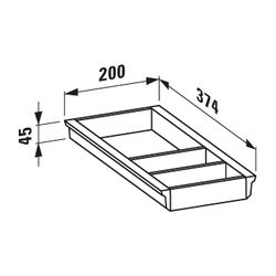 Laufen Ordnungssystem SPACE 374x200x45mm, Weiß, für Waschtischunterbauten Schubl... LAUFEN-H4954031606311 7612738344276 (Abb. 1)