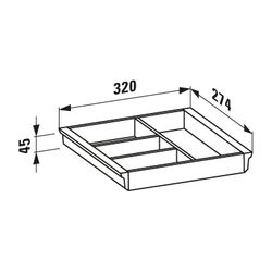Laufen Ordnungssystem SPACE 274x320x45mm, Weiß, für Waschtischunterbauten... LAUFEN-H4954051606311 7612738344269 (Abb. 1)