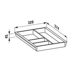 Laufen Ordnungssystem SPACE 374x320x45mm, Weiß, für Waschtischunterbauten Schubl... LAUFEN-H4954071606311 7612738344252 (Abb. 1)