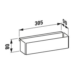 Laufen Ablagefach INO 90x305x80mm, Mattweiß, für Schublade Aluminium... LAUFEN-H4954110301701 7612738343644 (Abb. 1)
