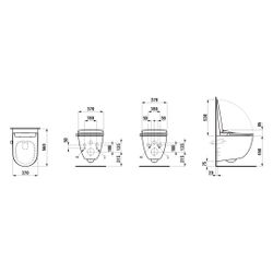 Laufen Dusch-Tiefspül-WC wandhängend Cleanet Pro 560x370x425mm, Comfort, spülran... LAUFEN-H601890000S002 7612738134143 (Abb. 1)
