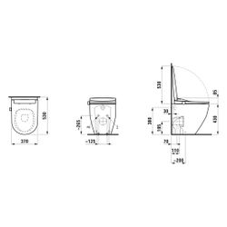 Laufen Dusch-Tiefspül-WC bodenstehend Cleanet Pro, spülrandlos, mit Fernbedienun... LAUFEN-H603890000S002 7612738134112 (Abb. 1)