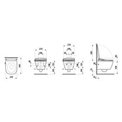 Laufen Dusch-Tiefspül-WC wandhängend Cleanet Meda, spülrandlos, Silent Flush, mi... LAUFEN-H604110000S002 7612738154172 (Abb. 1)