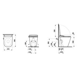Laufen Dusch-Tiefspül-WC bodenstehend Cleanet Meda, spülrandlos mit Fernbedienun... LAUFEN-H605110000S002 7612738162610 (Abb. 1)