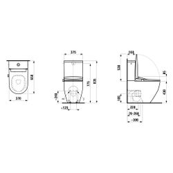 Laufen Dusch-Tiefspül-WC Kombination bodenstehend Cleanet Pro, spülrandlos, mit ... LAUFEN-H602890000S002 7612738134150 (Abb. 1)
