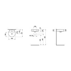 Laufen Handwaschbecken VAL 425x400x155mm, Weiß LCC, ohne Hahnloch/Überlauf... LAUFEN-H8112814001121 7612738362898 (Abb. 1)