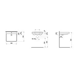 Laufen Waschtisch barrierefrei Pro Liberty 550x600x190mm, Weiß LCC, 1 Hahnloch, ... LAUFEN-H811950A001561 7612738086473 (Abb. 1)
