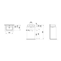 Laufen Aufsatzhandwaschbecken Laufen Pro A 340x450x145mm, Weiß, 1 Hahnloch, mit ... LAUFEN-H8119520001041 4014804478428 (Abb. 1)