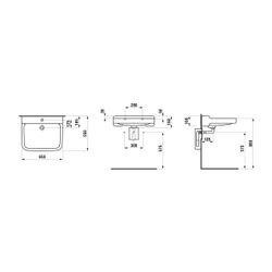 Laufen Waschtisch barrierefrei Pro Liberty 550x653mm, 1 Hahnloch, ohne Überlauf,... LAUFEN-H8119530001561 4014804718272 (Abb. 1)