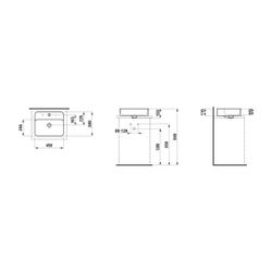 Laufen Waschtisch-Schale VAL 380x450x150mm, Weiß LCC, mit Armaturenbank 1 Hahnlo... LAUFEN-H8122804001561 7612738014834 (Abb. 1)