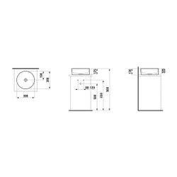 Laufen Waschtisch-Schale Savoy 380x380x130mm, Mattweiß, rund, ohne Hahnloch/Über... LAUFEN-H8129417571121 7612738130213 (Abb. 1)
