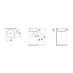 Laufen Waschtisch-Schale Savoy 420x420x150mm, Mattweiß, rund, ohne Hahnloch/Über... LAUFEN-H8129427571121 7612738966607 (Abb. 1)