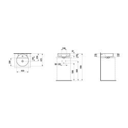 Laufen Aufsatzhandwaschbecken VAL 425x400x155mm, Active Weiß LCC, ohne Hahnloch,... LAUFEN-H813281A001091 7612738087005 (Abb. 1)