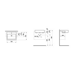 Laufen Halbeinbauwaschtisch Living City 460x550x155mm, Weiß, 3 Hahnlöcher mit Üb... LAUFEN-H8134320001081 7612738308391 (Abb. 1)