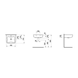 Laufen Waschtisch Florakids 410x450x150mm, Weiß, 1 Hahnloch, mit Überlauf... LAUFEN-H8150310001041 4014804727687 (Abb. 1)