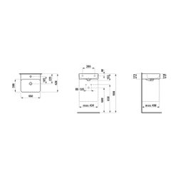 Laufen Handwaschbecken VAL 420x450x155mm, Weiß, ohne Hahnloch, mit Überlauf... LAUFEN-H8152810001091 7612738341800 (Abb. 1)