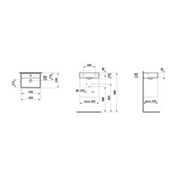 Laufen Handwaschbecken Kartell 340x450x140mm, Mattschwarz, ohne Hahnloch/Überlau... LAUFEN-H8153307161421 7612738009663 (Abb. 1)