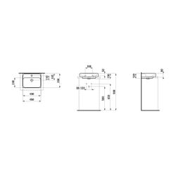 Laufen Aufsatzhandwaschbecken, MEDA, 350x450x130mm, Weiß, 1 Hahnloch, ohne Überl... LAUFEN-H8161110001111 7612738067960 (Abb. 1)