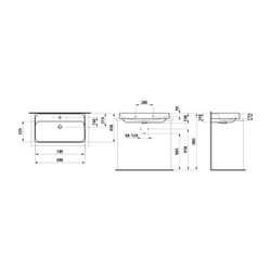 Laufen Aufsatzwaschtisch MEDA 460x800x160mm, Mattschwarz, 1 Hahnloch, ohne Überl... LAUFEN-H8161177161111 7612738065515 (Abb. 1)
