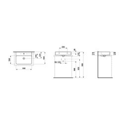 Laufen Aufsatzwaschtisch VAL 420x550x155mm, Weiß, 1 Hahnloch, mit Überlauf... LAUFEN-H8162820001041 7612738341947 (Abb. 1)