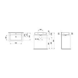 Laufen Aufsatzwaschtisch VAL 420x650x155mm, Mattgraphit, 1 Hahnloch, mit Überlau... LAUFEN-H8162847581041 7612738037284 (Abb. 1)
