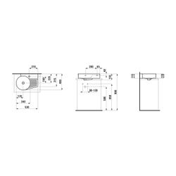 Laufen Aufsatzwaschtisch VAL 400x530x155mm, Weiß LCC, 1 Hahnloch, ohne Überlauf,... LAUFEN-H816288A001561 7612738088309 (Abb. 1)