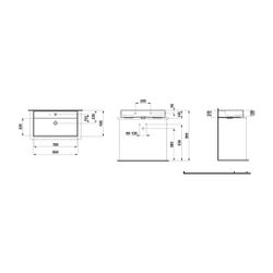 Laufen Aufsatzwaschtisch Kartell 460x800x145mm, Mattschwarz, 1 Hahnloch, mit Übe... LAUFEN-H8163367161041 7612738010775 (Abb. 1)