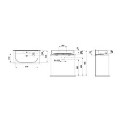 Laufen Aufsatzwaschtisch Sonar 420x800x165mm, Weiß, ohne Hahnloch/Überlauf, Kana... LAUFEN-H8163440001421 7612738009199 (Abb. 1)
