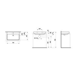 Laufen Aufsatzwaschtisch Laufen Pro S 465x700x175mm, Active Weiß LCC, 1 Hahnloch... LAUFEN-H816967A001041 7612738091347 (Abb. 1)