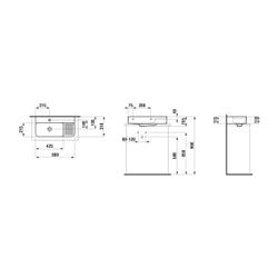 Laufen Aufsatzwaschtisch kompakt VAL 310x600x155mm, Weiß LCC, ohne Hahnloch/Über... LAUFEN-H8172854001421 7612738977306 (Abb. 1)