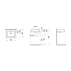 Laufen Aufsatzwaschtisch Living City 460x500x155mm, Weiß, ohne Hahnloch, mit Übe... LAUFEN-H8174320001091 4014804955820 (Abb. 1)