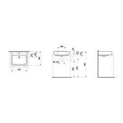 Laufen Aufsatzwaschtisch Laufen Pro A 480x550x170mm, Weiß, 1 Hahnloch, mit Überl... LAUFEN-H8179510001041 4014804478633 (Abb. 1)