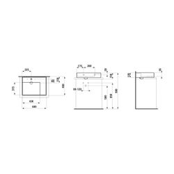 Laufen Aufsatzwaschtisch Kartell 460x600x150mm, Weiß LCC, 2 Hahnlöcher, ohne Übe... LAUFEN-H818334A008151 7612738088866 (Abb. 1)