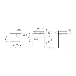 Laufen Aufsatzwaschtisch Kartell 460x600x150mm, Weiß LCC, 1 Hahnloch, ohne Überl... LAUFEN-H818335A001111 7612738088873 (Abb. 1)