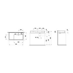 Laufen Aufsatzwaschtisch Kartell 460x900x150mm, Mattschwarz, 2 Hahnlöcher, ohne ... LAUFEN-H8183397168151 7612738978709 (Abb. 1)