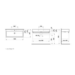 Laufen Waschtisch Living City 460x1000x155mm, Weiß, ohne Hahnloch, mit Überlauf... LAUFEN-H8184370001091 4014804957176 (Abb. 1)