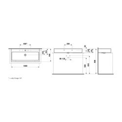 Laufen Aufsatzwaschtisch Living City 460x1000x155mm, Weiß, ohne Hahnloch, mit Üb... LAUFEN-H8184380001091 4014804957411 (Abb. 1)