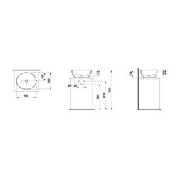 Laufen Waschtisch-Schale Ilbagnoalessi 380x450x170mm, Weiß LCC, ohne Hahnloch/Üb... LAUFEN-H8189754001121 7612738016838 (Abb. 1)
