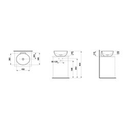 Laufen Waschtisch-Schale Ilbagnoalessi 400x450x170mm, Mattschwarz, ohne Hahnloch... LAUFEN-H8189767161091 7612738041144 (Abb. 1)