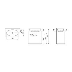 Laufen Waschtisch-Schale Ilbagnoalessi 380x700x170mm, Weiß LCC, ohne Hahnloch/Üb... LAUFEN-H8189774001121 7612738017361 (Abb. 1)