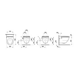 Laufen Dusch-Tiefspül-WC wandhängend Cleanet Navia 580x370x380mm, Weiß LCC, spül... LAUFEN-H8206014007171 7612738930288 (Abb. 1)