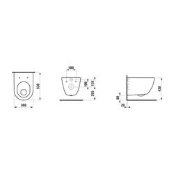 Laufen Flachspül-WC wandhängend Laufen Pro 530x360mm, Weiß... LAUFEN-H8209590000001 7612738311292 (Abb. 1)