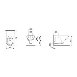 Laufen Tiefspül-WC wandhängend barrierefrei Pro Liberty 700x360mm, Weiß LCC, spü... LAUFEN-H8219544000001 7612738941130 (Abb. 1)