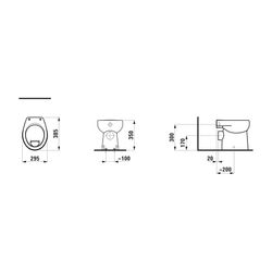 Laufen Stand-Flachspül-WC Florakids 385x295x350mm, Weiß, Abgang waagrecht... LAUFEN-H8220360000271 4014804734760 (Abb. 1)