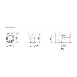 Laufen Stand-Flachspül-WC Florakids 385x295x350mm, Weiß, Abgang senkrecht... LAUFEN-H8220370000271 4014804727861 (Abb. 1)