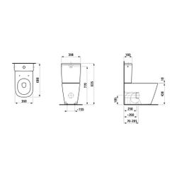 Laufen Stand-Tiefspül-WC MEDA, 680x360x430mm, Weiß, für aufgesetzten SPK, Silent... LAUFEN-H8241110000001 7612738069377 (Abb. 1)